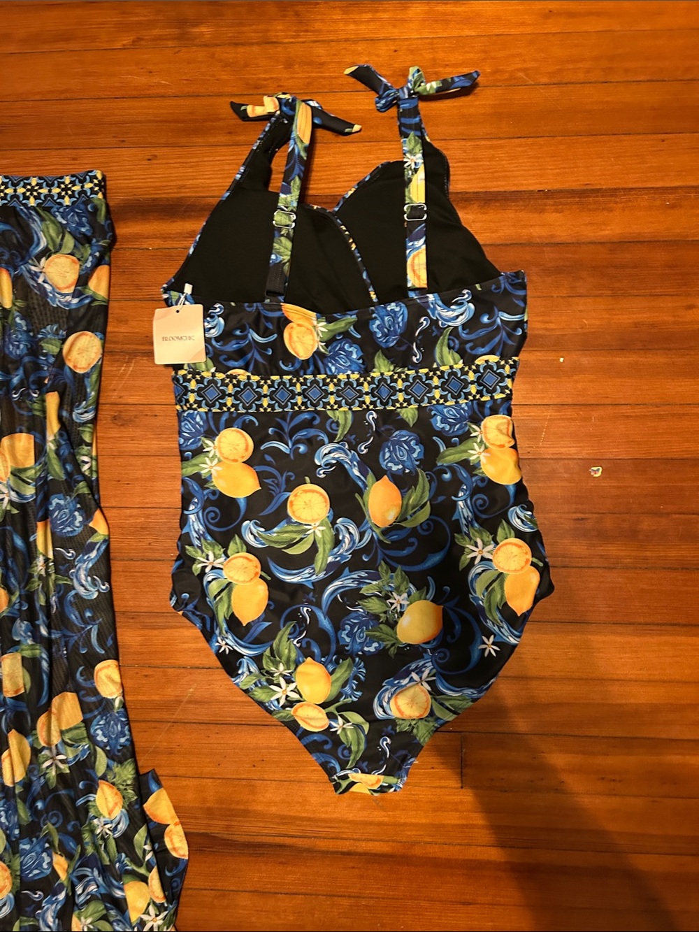 BloomChic One Piece Swimsuit with Matching Swim Skirt Cover up - Picture 6 of 12